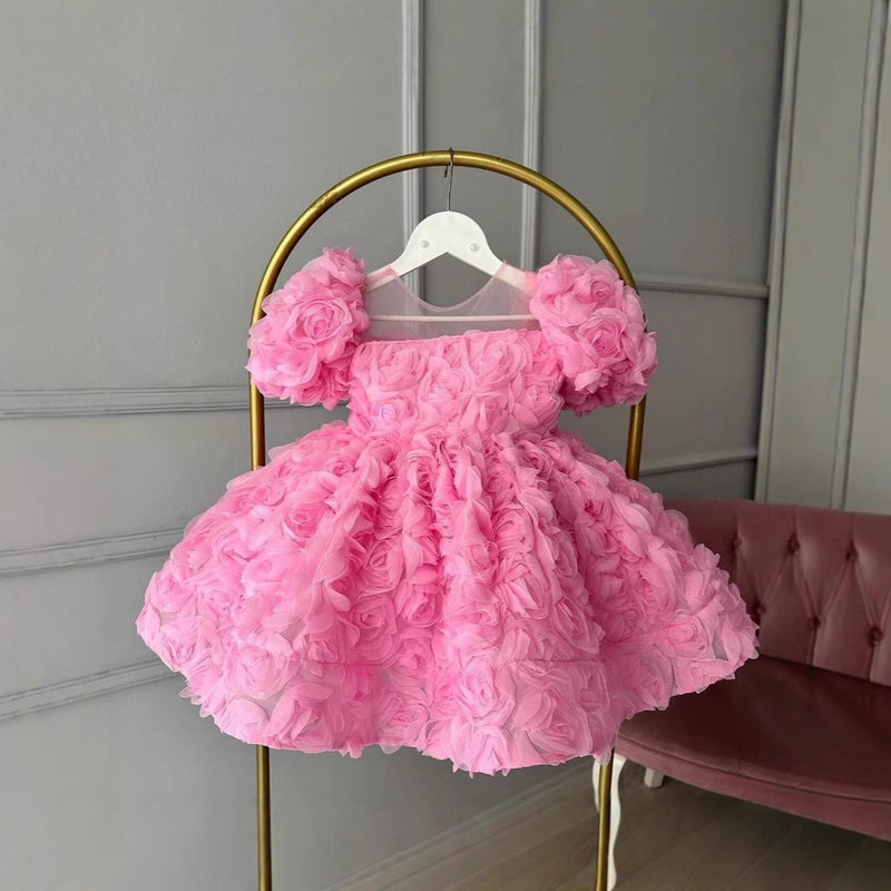 Girls Birthday Dress Children Flower Princess Dress