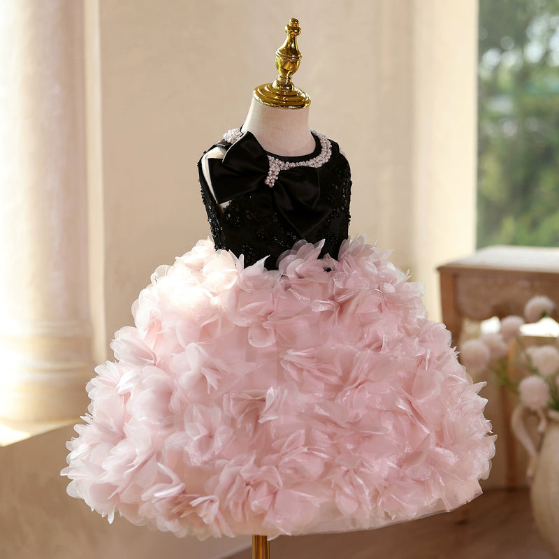 pink princess baptism dresses Handmade Pink Satin Princess Dress: Christening, Birthday, Easter