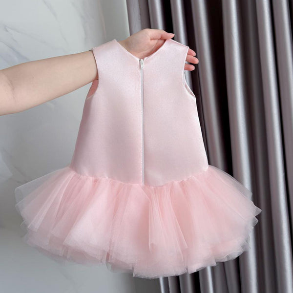 Pink Baby Birthday Dress Children's Communion Dress