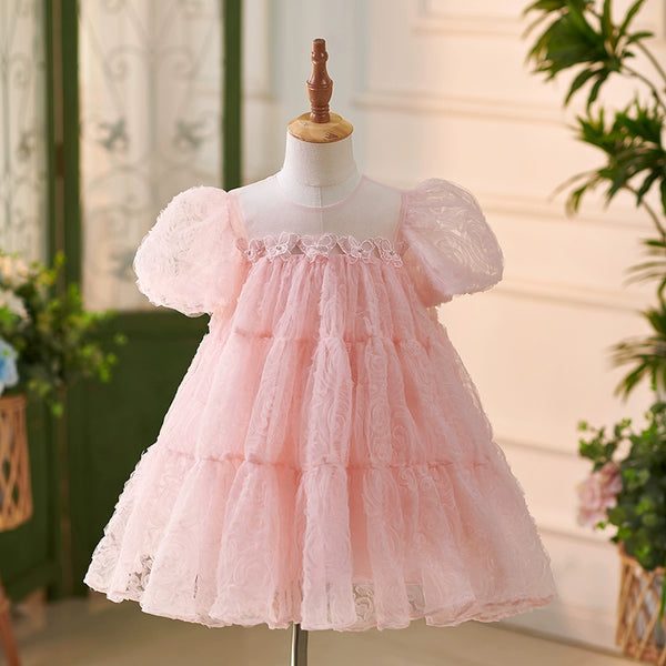 Elegant Baby Girl Prom Puff Dress Toddler Birthday Costume Princess Dress