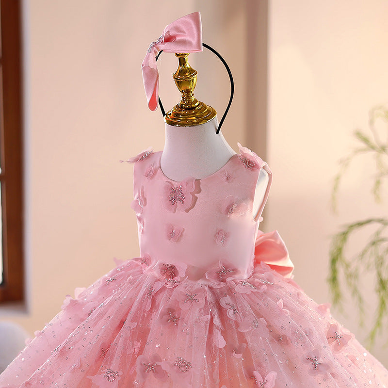 Children's Party Dress Flower Girl Wedding Princess Dress Girl Birthday Puff Dress