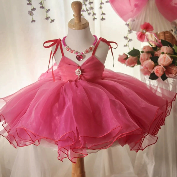 Elegant Baby Girl  First Communion Dress Toddler Birthday Party Princess Dress