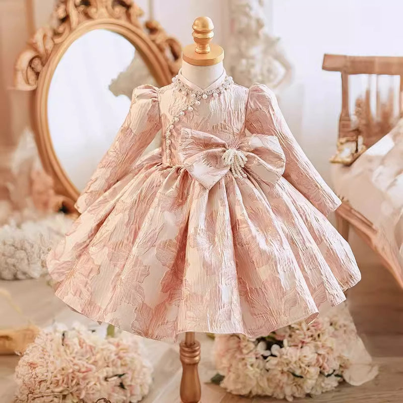 Cute Children's Long Sleeve Dress Baby Birthday Princess Dress