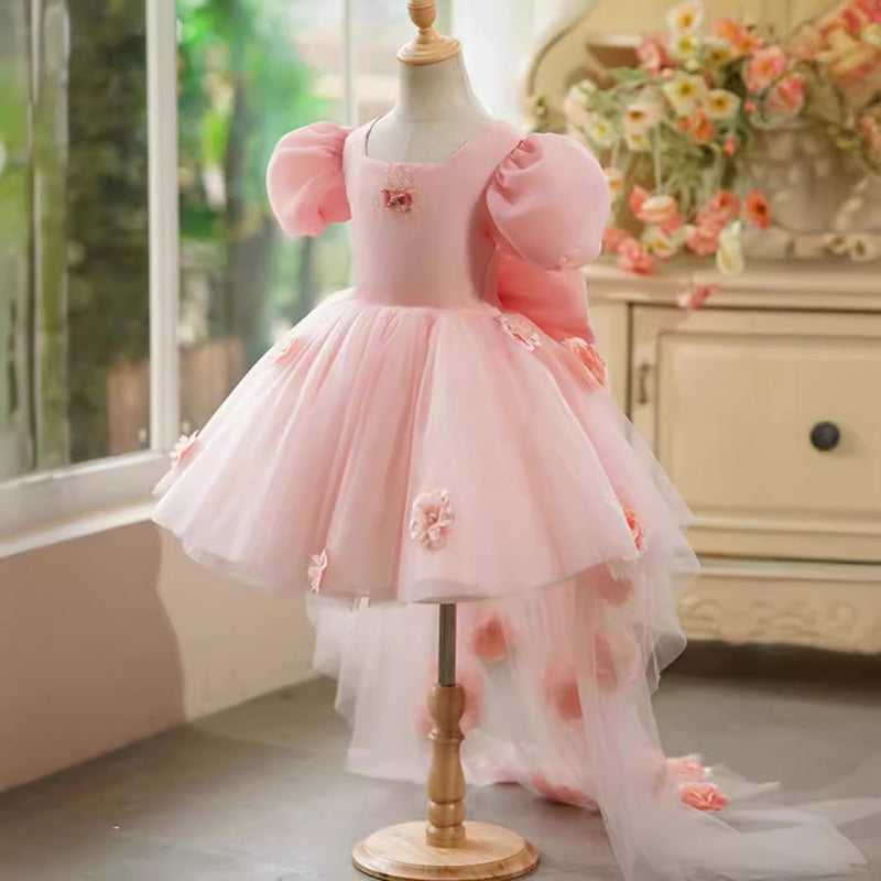 Elegant Baby Girl Flower Girl Dress Toddler First Birthday Party Princess Dress