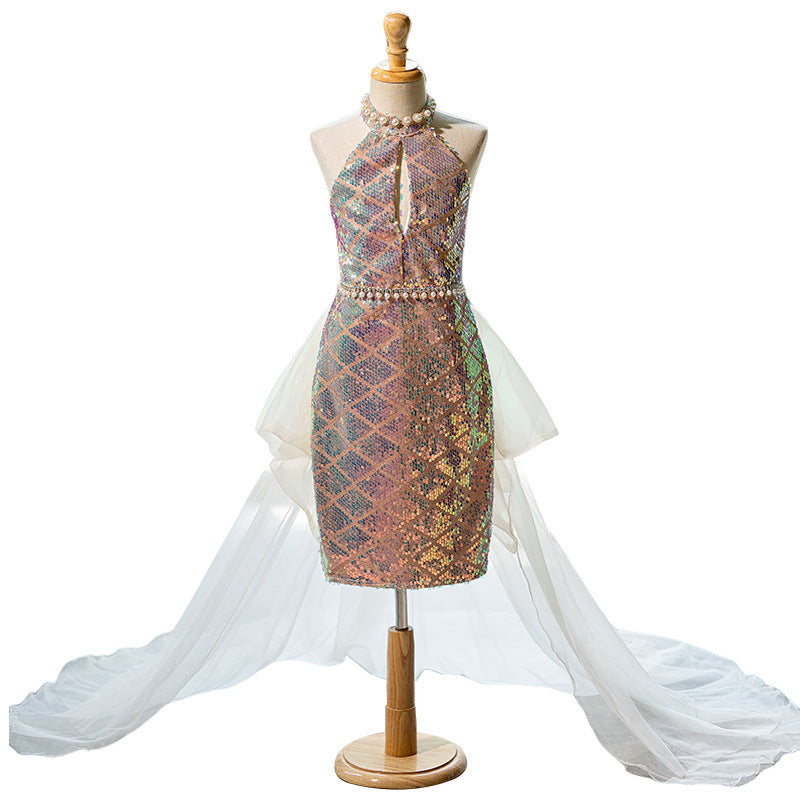 Children's Birthday Dress Girls Sequin Princess Dress