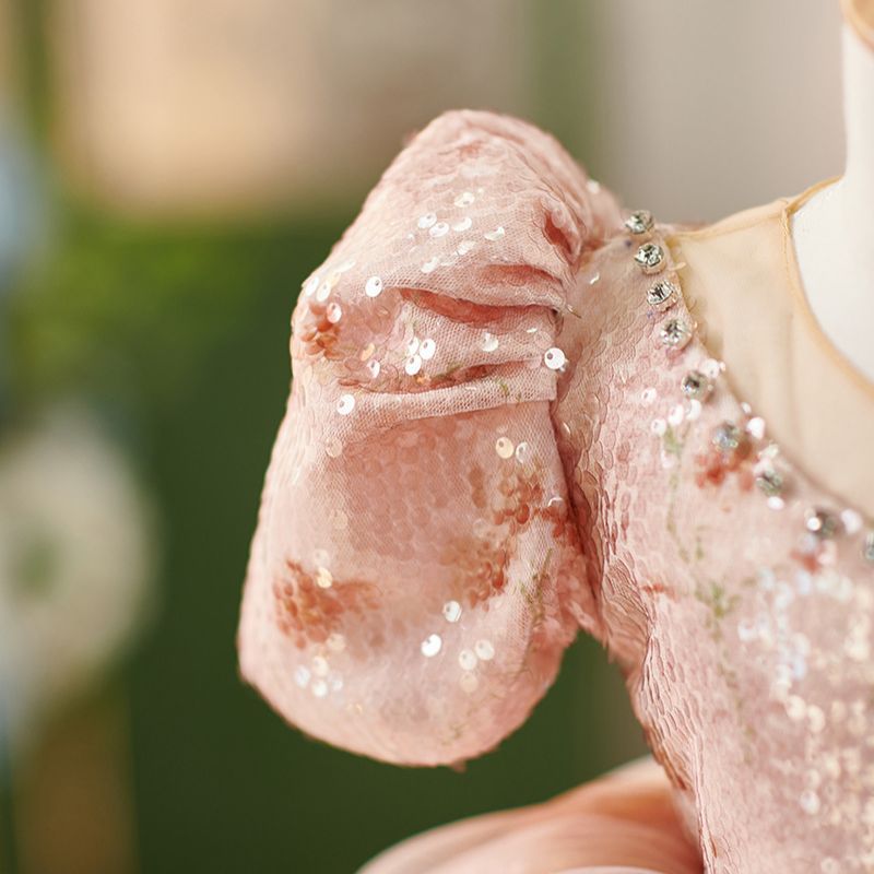 Girls Birthday Princess Dress Children Puff Sleeve Party Dress