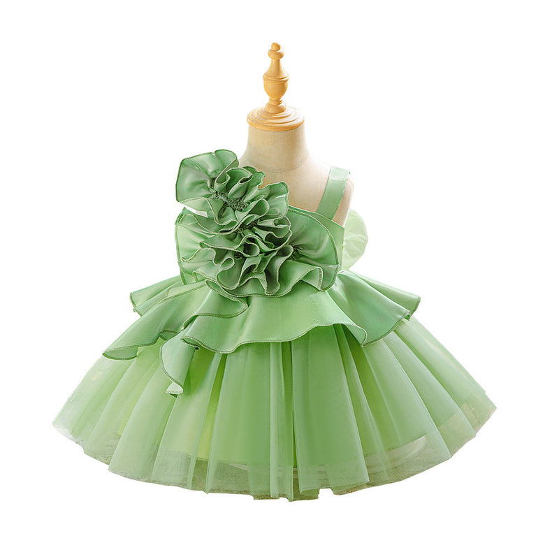 Girls Formal Dress Children's Birthday Princess Dress Flower Girl Puff Dress