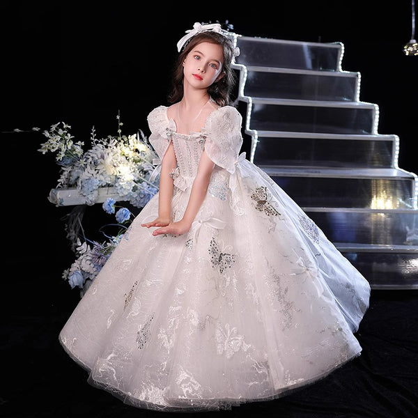 Birthday Princess Dress with Diamond Bow