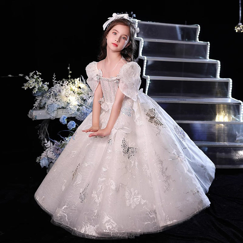 Birthday Princess Dress with Diamond Bow