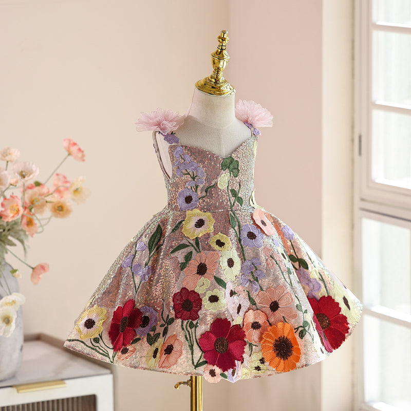 Girls' Birthday Dress Children's Christmas Princess Dress Flower Girl Dress