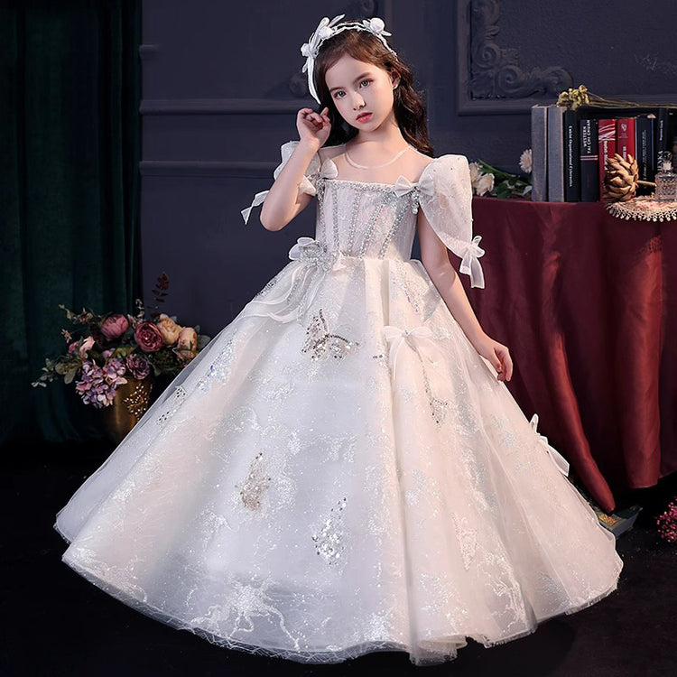 Birthday Princess Dress with Diamond Bow