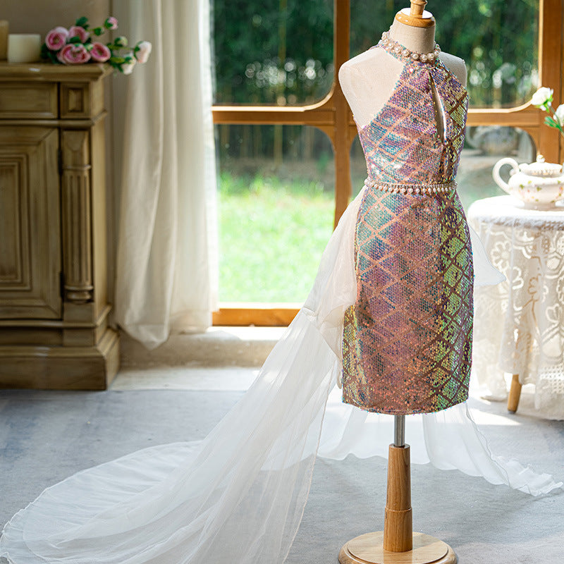 Children's Birthday Dress Girls Sequin Princess Dress