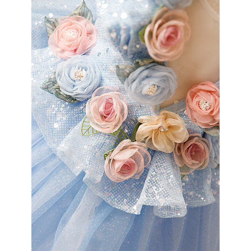 Luxurious Flower Girl Wedding Summer Birthday Party Princess Dress