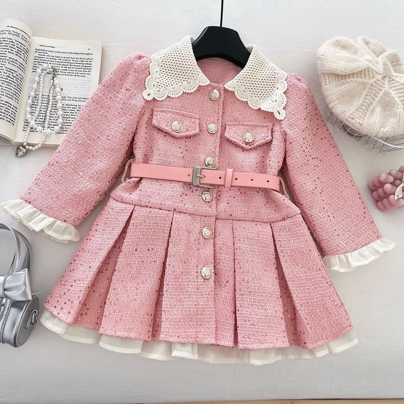 Girls' Winter Warm Sequined Coat