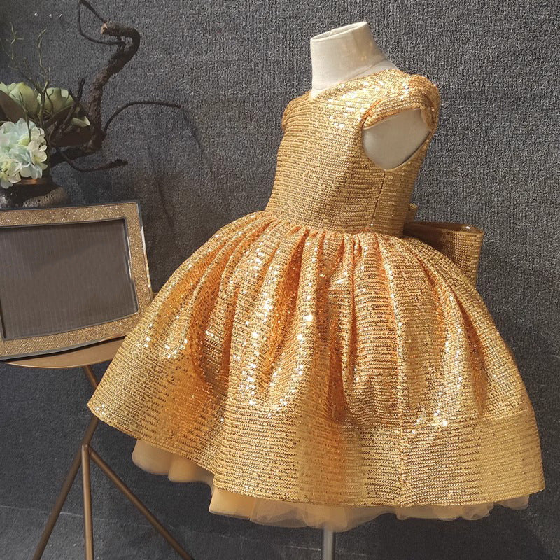 Black Friday Offer - Girl Party Dresses - Elegant Baby Girl Gold Sequin Dress Toddler First Communion Princess Dress, Long sleeves / 1-2 Years (90cm) Black Friday Offer - Girl Party Dresses - Elegant Baby Girl Gold Sequin Dress Toddler First Communion Princess Dress, Long sleeves / 1-2 Years (90cm)