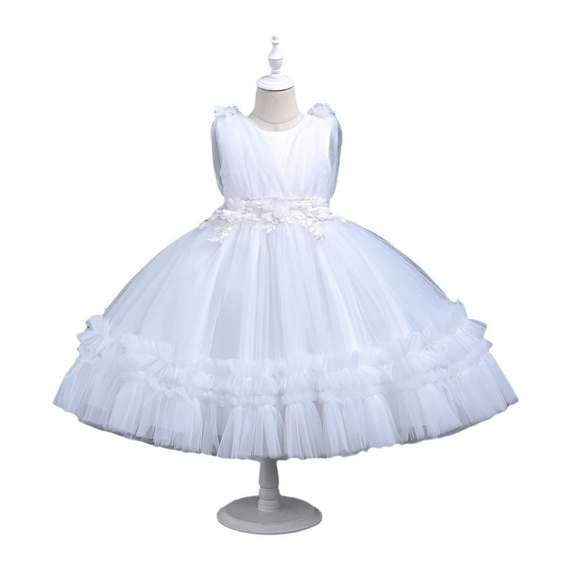 Cute Baby Girl Girls Christening Dress Toddler Beauty Pageant Princess Dress