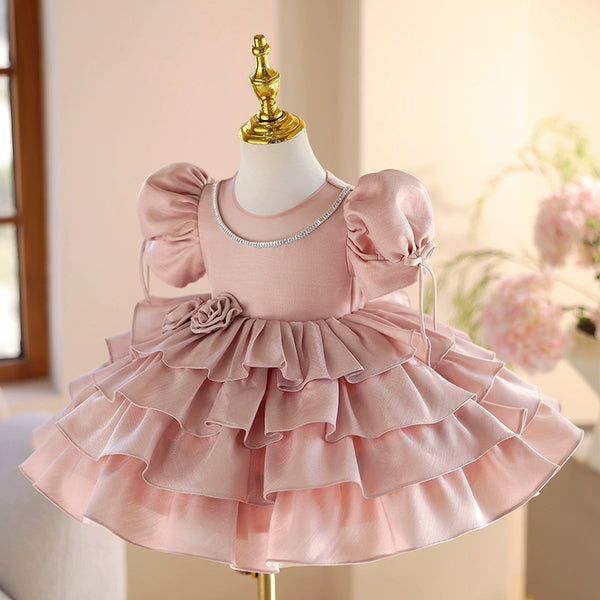 Cute Girl Birthday Princess Dress Children Pink Party Dress