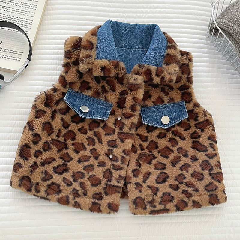 Girls' Cute Winter Denim Vest