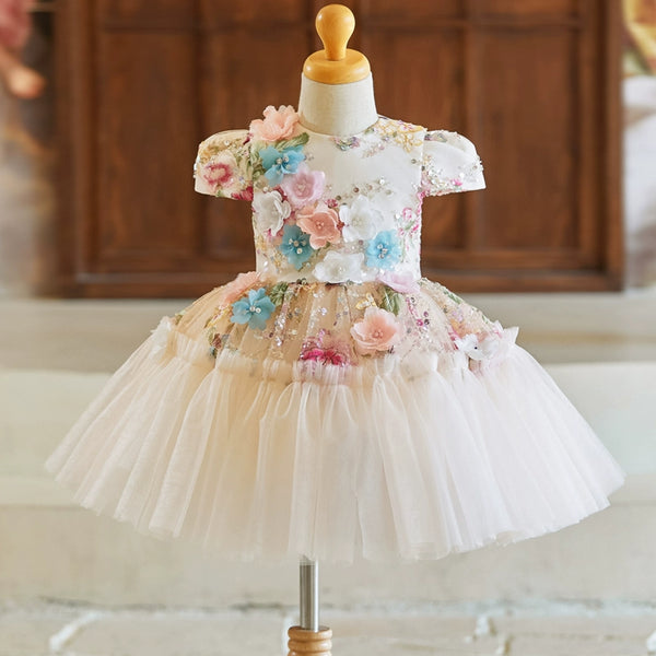 Flower Girl Wedding Dress Girl Birthday Princess Dress Girl Communion Tutu Dress