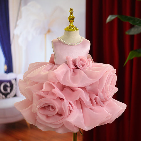Girls Christening Dresses Girls Birthday Dress Baby Girl Fluffy Princess Dress