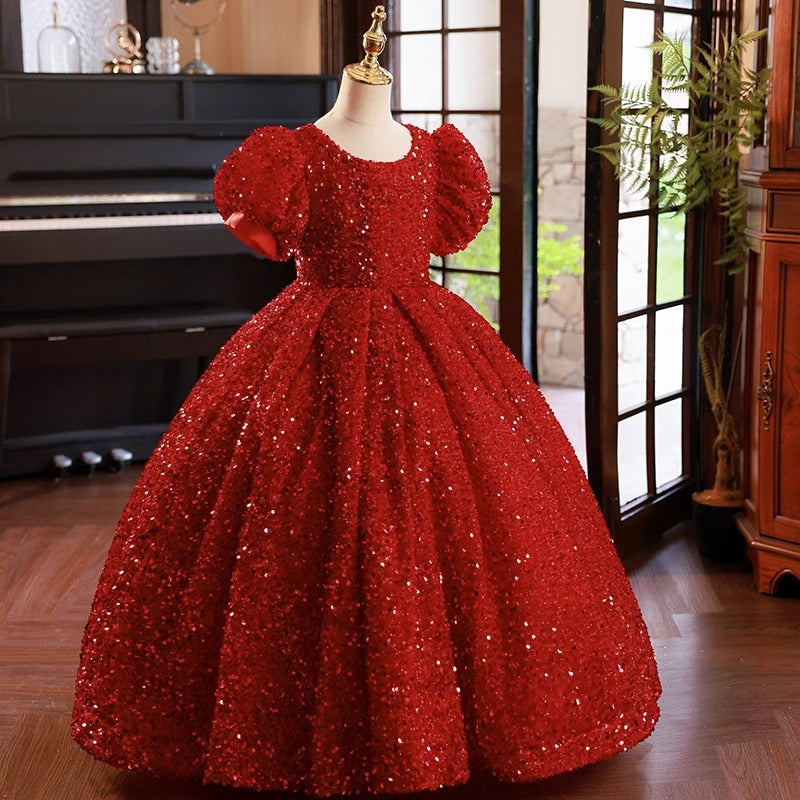 Baby Girls New Year Red Princess Dress Toddler Birthday Ball Gown marryshe Baby Girls New Year Red Princess Dress Toddler Birthday Ball Gown marryshe
