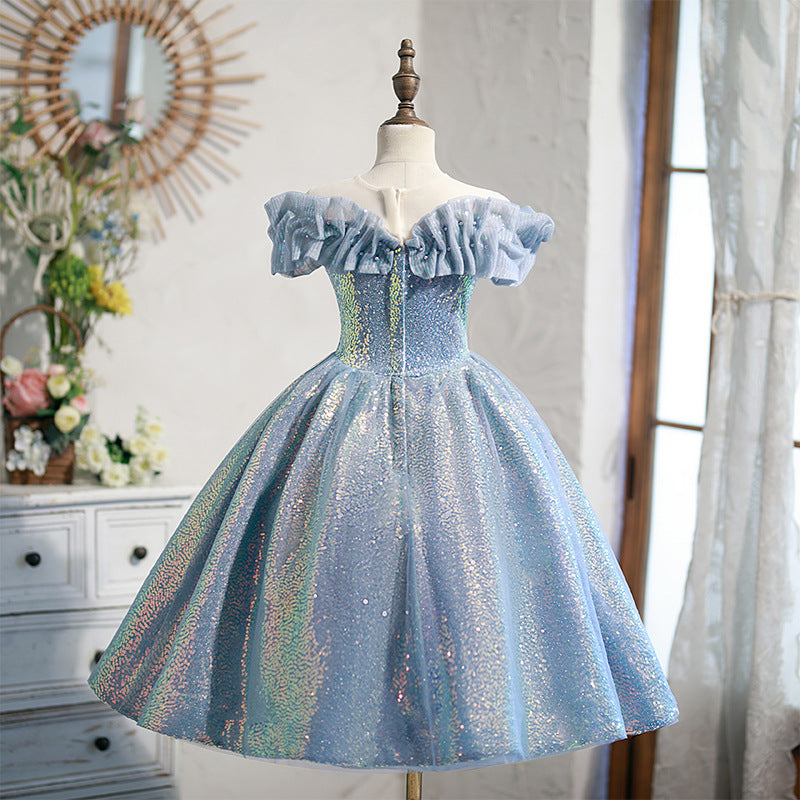 Luxurious Sequins Baby Girl  Prom Dress Birthday Party Princess Dress