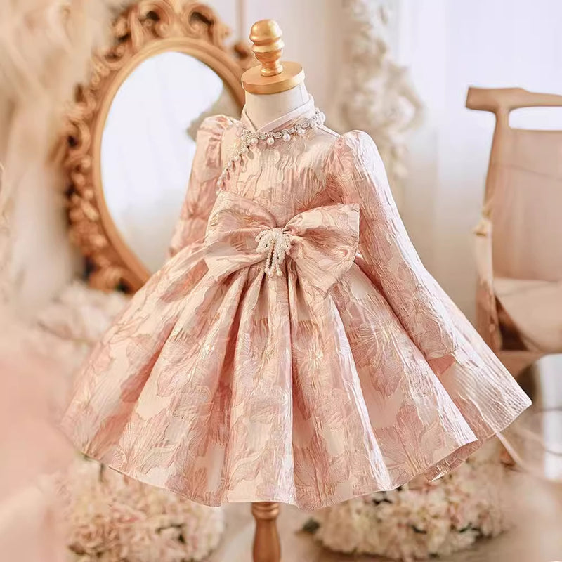Cute Children's Long Sleeve Dress Baby Birthday Princess Dress