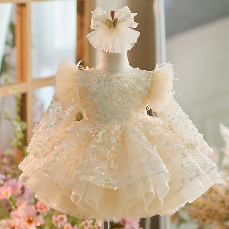 Elegant Baby Girl Puffy Festival Dress Toddler Birthday Party Princess Dress Elegant Baby Girl Puffy Festival Dress Toddler Birthday Party Princess Dress