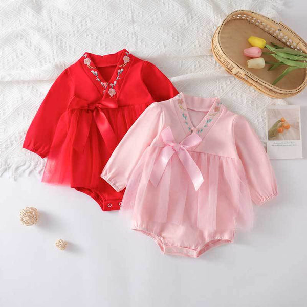 Summer New Baby Girl Birthday Cute Embroidered Collar One-piece Dress