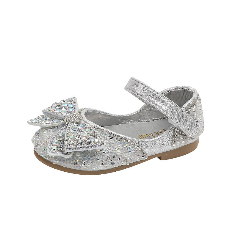 Baby Girls Sequins Bow-knot Birthday Princess Dress Shoes