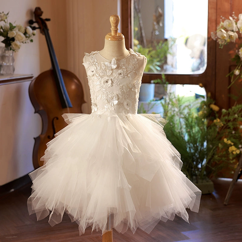 Flower Girl Wedding Dress Children's White Princess Dress