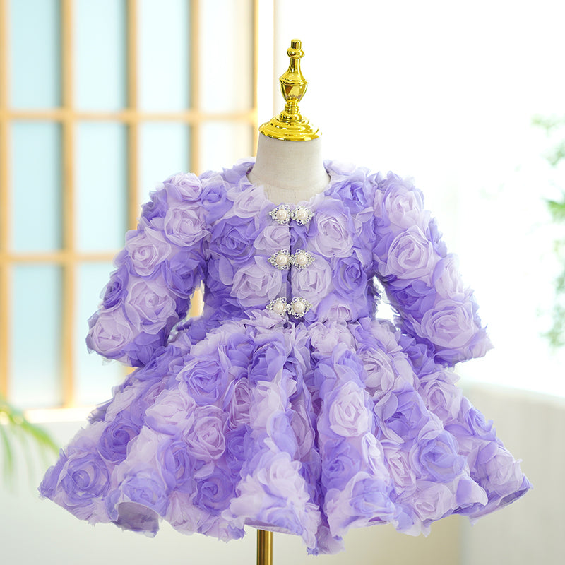 Baby Girl Birthday Wedding Party Sleeveless Zipper Flower Princess Dress