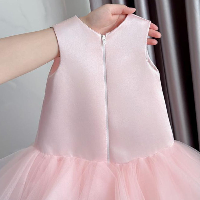 Pink Baby Birthday Dress Children's Communion Dress