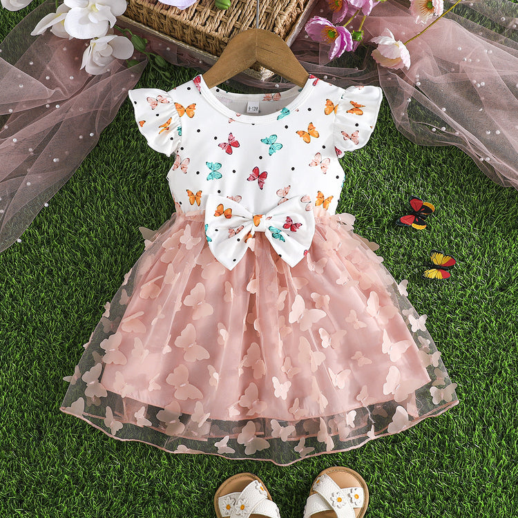 Summer New Girls Butterfly Cute Princess Dress