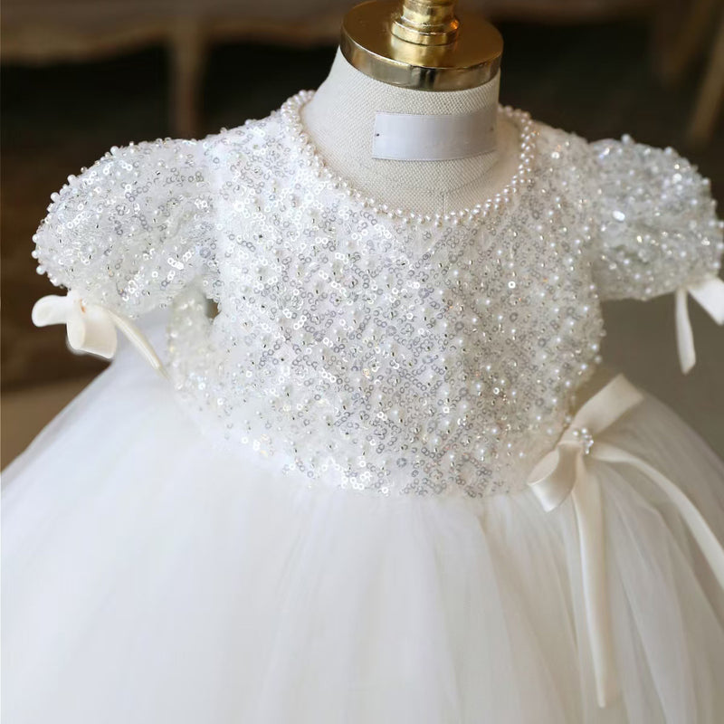 Baby Girl Birthday Dress Girl Party Dress Flower Girl Sequin Princess Dress