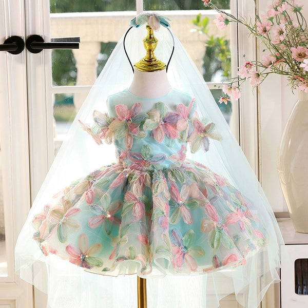 Girls Birthday Party Dress Flower Girl Wedding Princess Dress