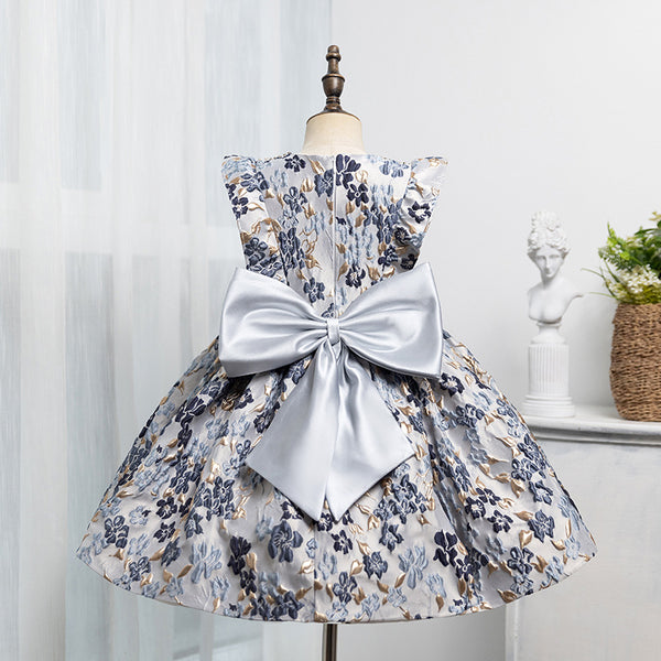 Elegant Baby Flower Butterfly Sleeve Prom Dress Princess Dresses For Girls