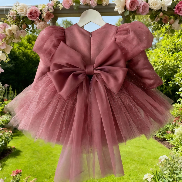 Girls Birthday Dress Flower Girl Pink Princess Dress Girls Party Dress