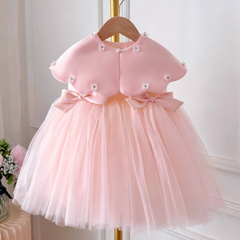strapless open back dress Baby Girl One-year-old Princess Dress Birthday Party Dress Girls Chri –  marryshe