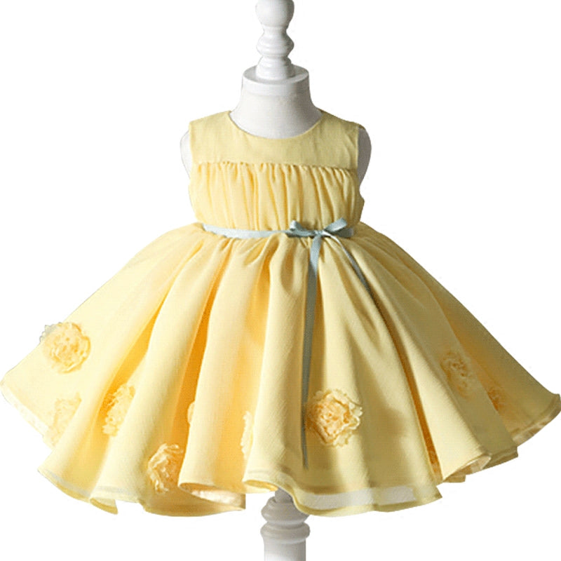 Cute Baby Girl Baptism Dress Toddler Birthday Communion Princess Dress