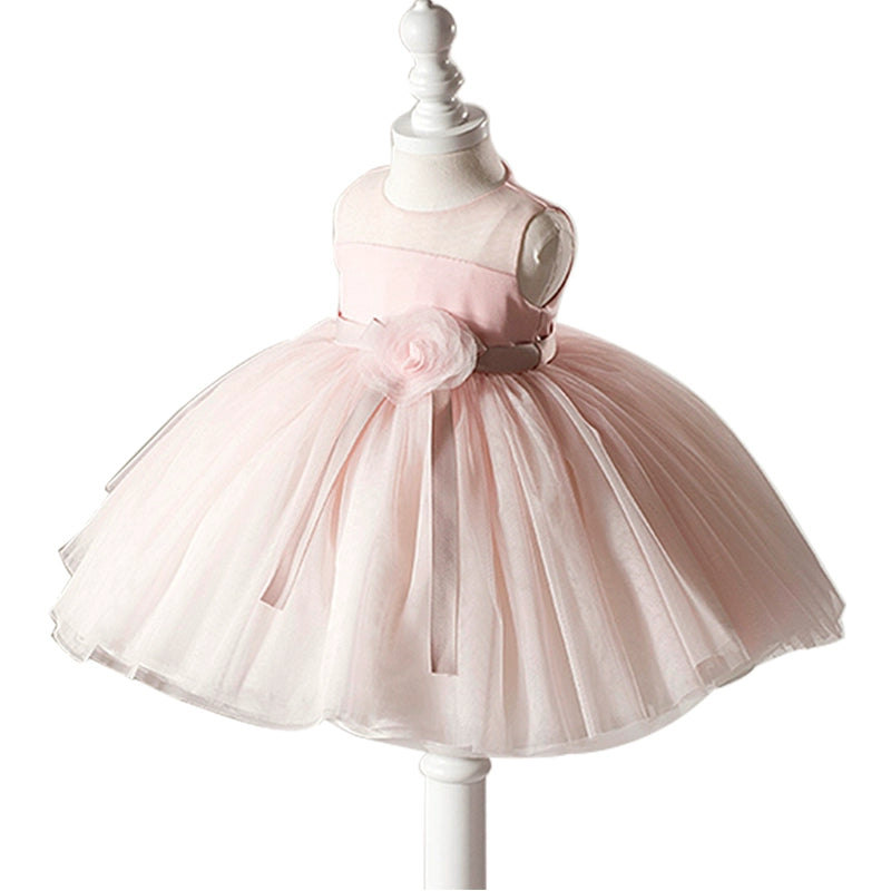 Cute Baby  Girl  Baptism Dress Toddler Pageant First Birthday Princess Dress