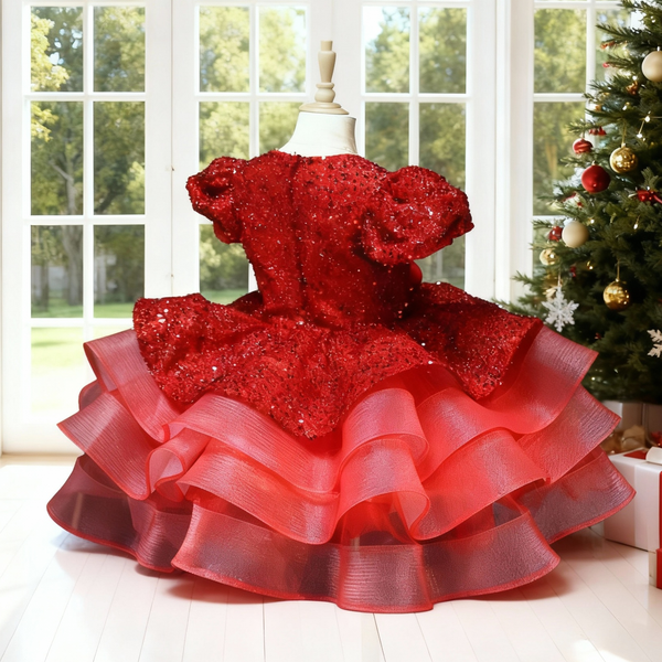 Children's Christmas Dress Girls Birthday Princess Dress Flower Girl Dress