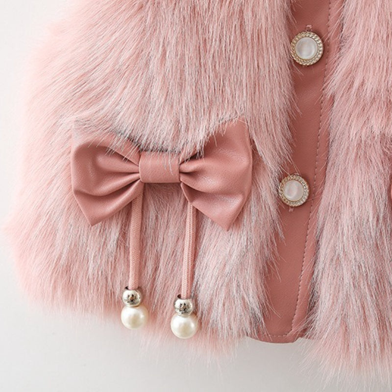 Baby Winter Bow-knot Fur Vest