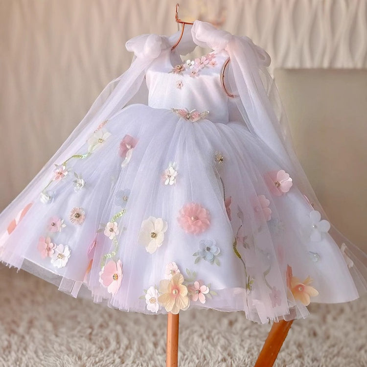 Flower Girl Wedding Dress Girl Flower Birthday Dress Cute Baby Princess Dress
