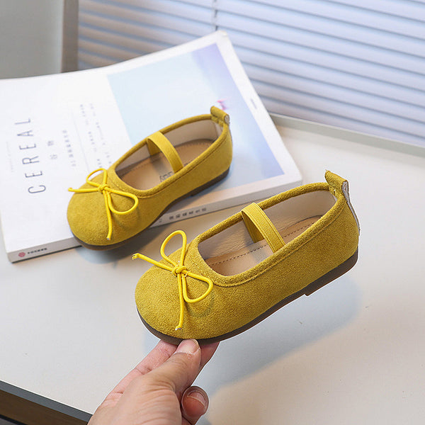 Girls Bow Soft Sole Princess Leather Shoes