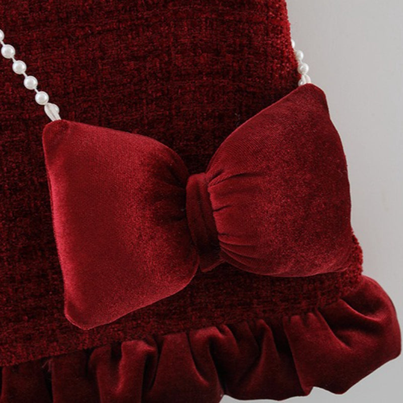 Girls' Winter Base Layer Vest Dress Two-piece Set