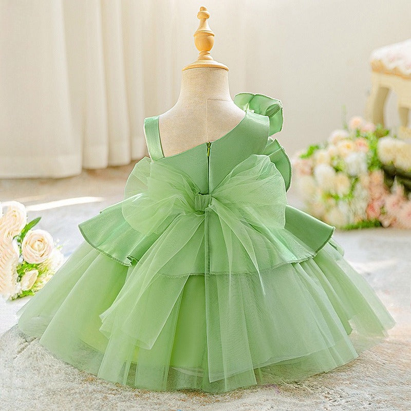 Girls Formal Dress Children's Birthday Princess Dress Flower Girl Puff Dress