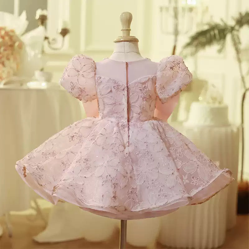 Pink Girl Birthday Princess Dress Flower Girl Wedding Dress