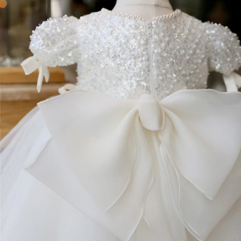 Baby Girl Birthday Dress Girl Party Dress Flower Girl Sequin Princess Dress