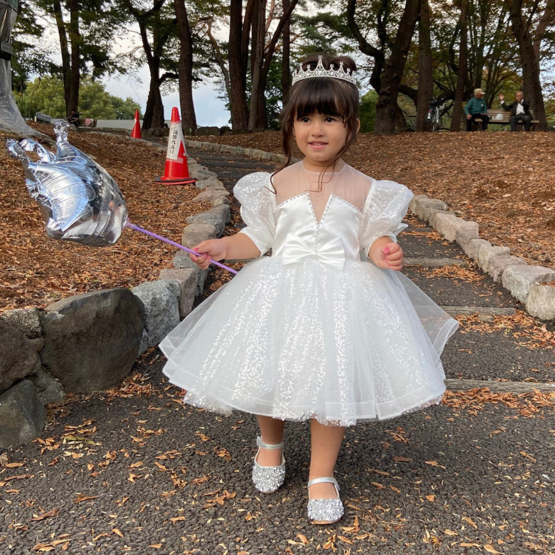 Baptism Dresses Baby Girl White Cute Bow Knot Sequin Birthday Party Dresses Toddler Ball Gowns, White / 0-1 Year (80cm) Baptism Dresses Baby Girl White Cute Bow Knot Sequin Birthday Party Dresses Toddler Ball Gowns, White / 0-1 Year (80cm)
